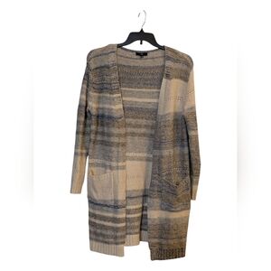 Fate Gray and Cream Striped Cardigan